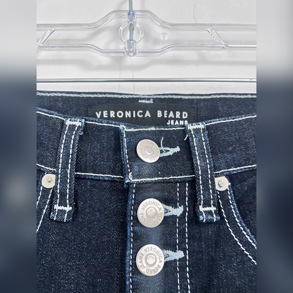 Veronica Beard Beverly High-Rise Skinny
Flare Jean in Tumble Topstitch Size 25 - Picture 3 of 4